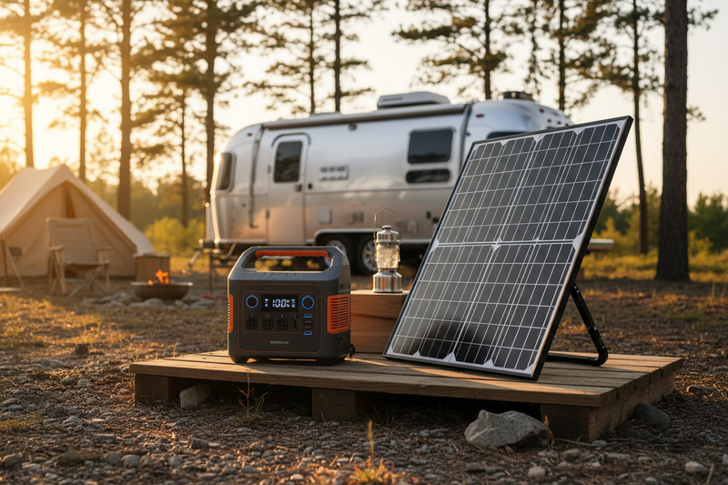 TitanPower 1000 Solar Generator Kit in outdoor setting
