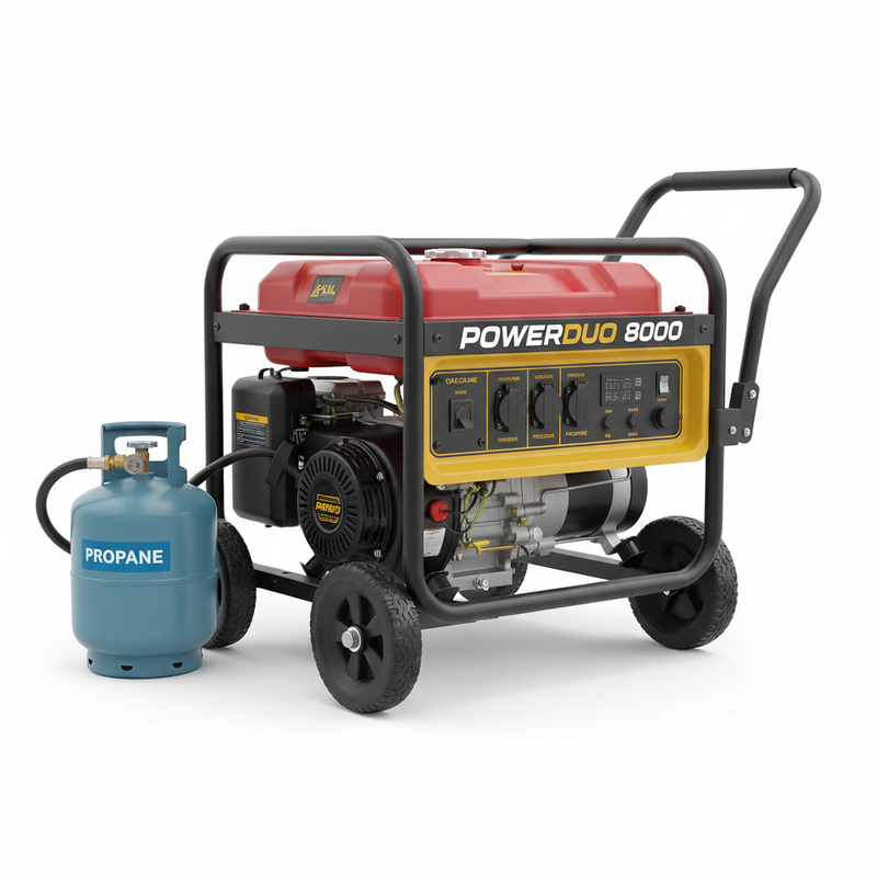 Portable Dual Fuel Generator 4000W on white background
