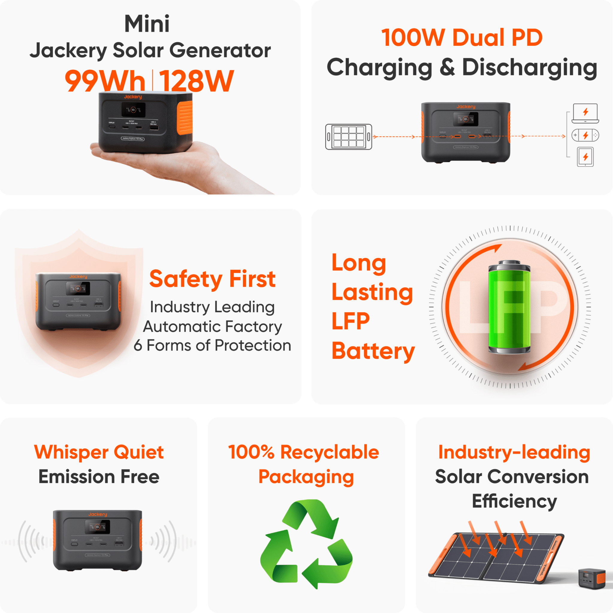 Jackery Explorer 100 Plus Portable Power Station - Generator Vault - Explorer 100 Plus Portable Power Station - 