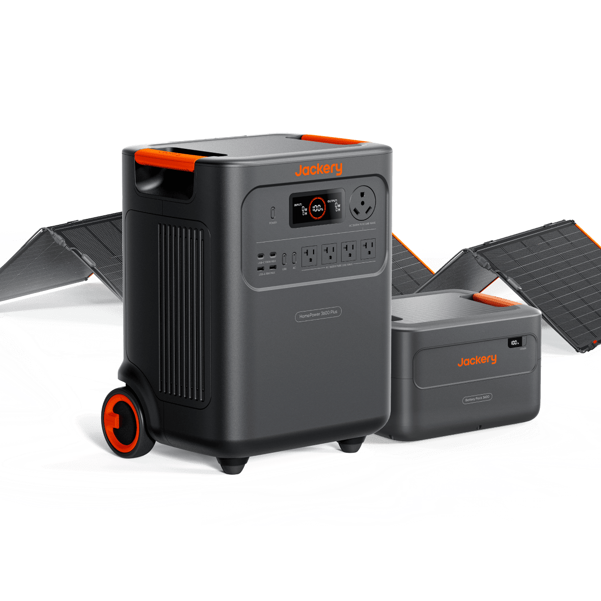 Jackery Solar Generator HomePower 3600 Plus Solar Generator Kit - Generator Vault - HomePower 3600 Plus (7.2kWh) + SolarSaga 500 X - 