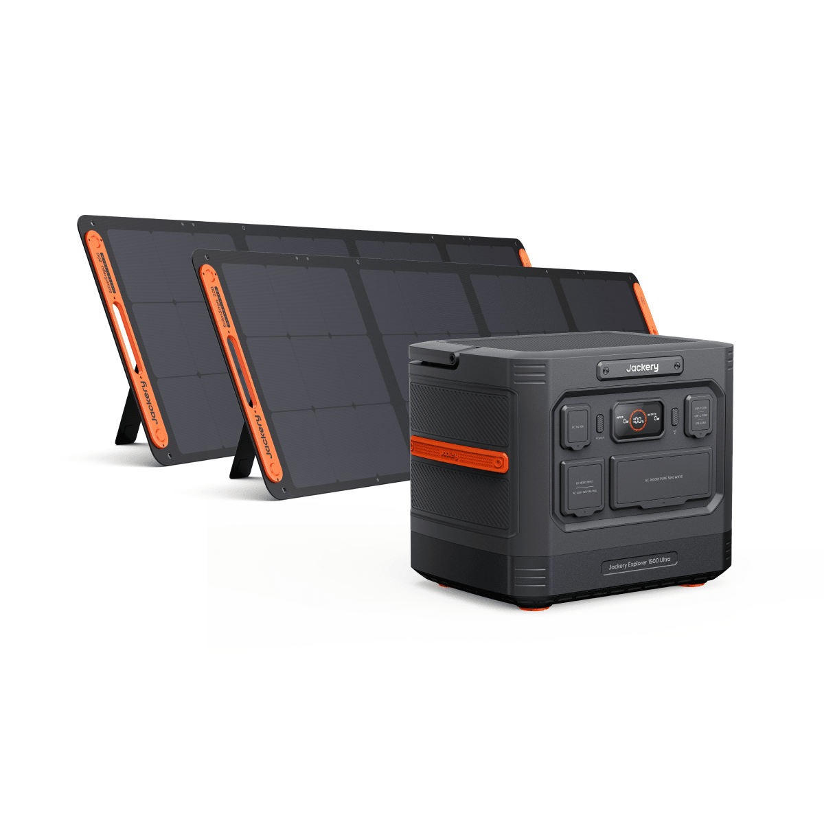 Jackery Explorer 1500 Ultra Portable Power Station - Generator Vault - Explorer 1500 Ultra + SolarSaga 200W x 2 - 