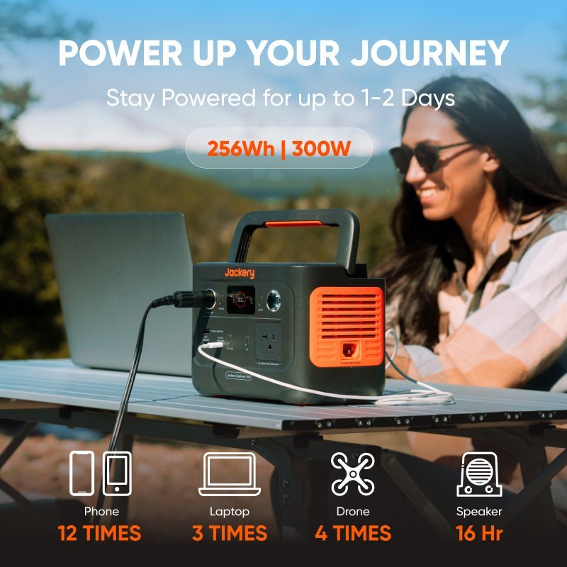 Jackery Solar Generator 240 v2 Solar Generator Kit - Generator Vault - Explorer 240 v2 + SolarSaga 40W*1 - 