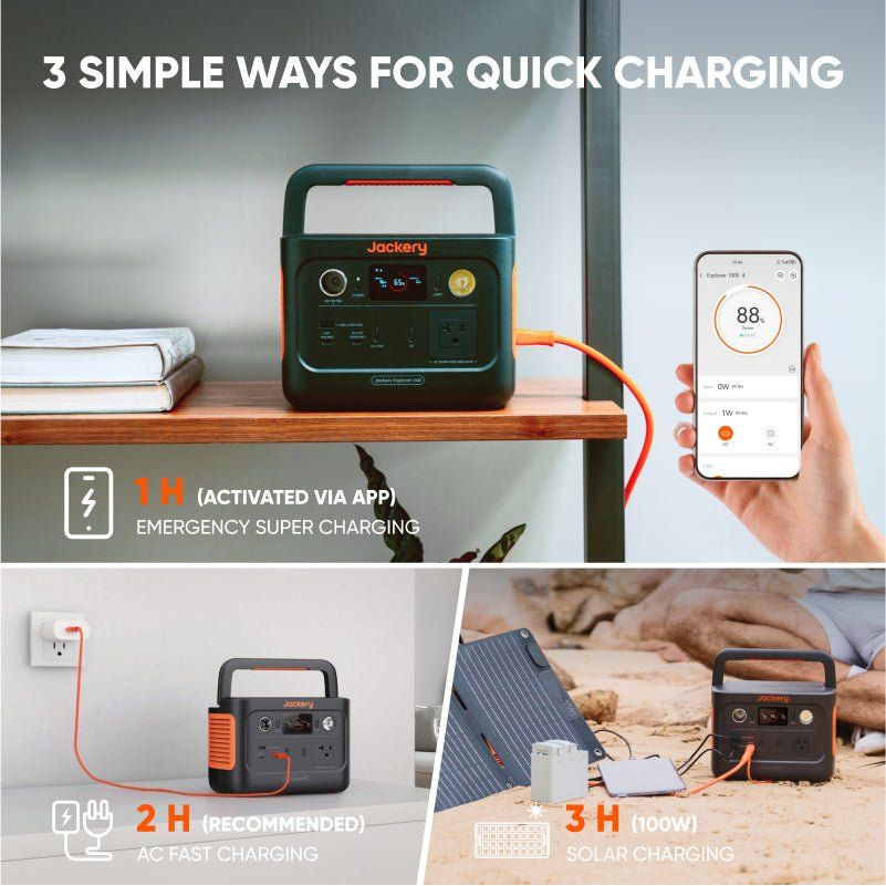 Jackery Solar Generator 240 v2 Solar Generator Kit - Generator Vault - Explorer 240 v2 + SolarSaga 40W*1 - 