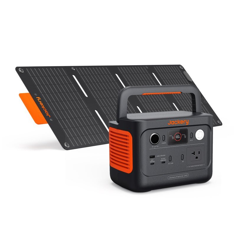 Jackery Solar Generator 240 v2 Solar Generator Kit - Generator Vault - Explorer 240 v2 + SolarSaga 40W*1 - 