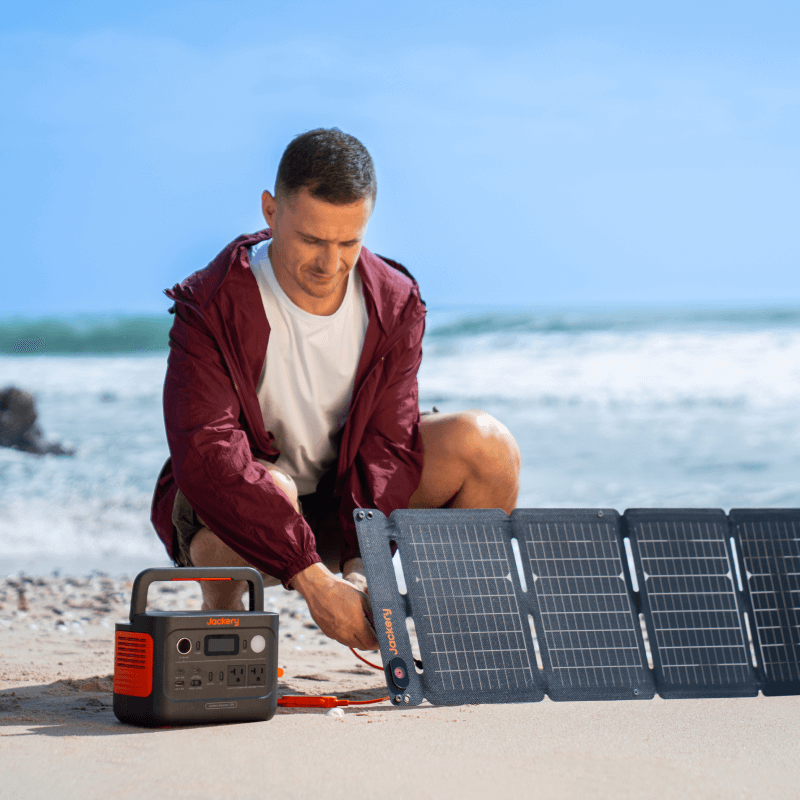 Jackery Solar Generator 300 v2 Solar Generator Kit - Generator Vault - Explorer 300 v2 + SolarSaga 40 Air - 