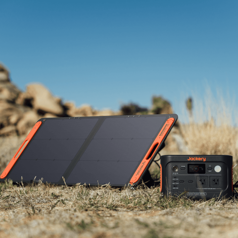 Jackery Solar Generator 600 Plus Solar Generator Kit - Generator Vault - Explorer 600 Plus + SolarSaga 100W x 1 - 