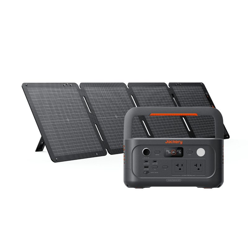 Jackery Solar Generator 600 v2 Solar Generator Kit - Generator Vault - Explorer 600 v2 + SolarSaga 100W Air x 1 - 