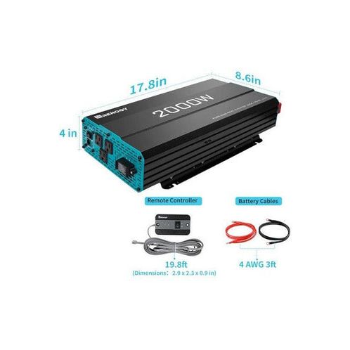 Renogy 2000W 12V Pure Sine Wave Inverter - Generator Vault - 