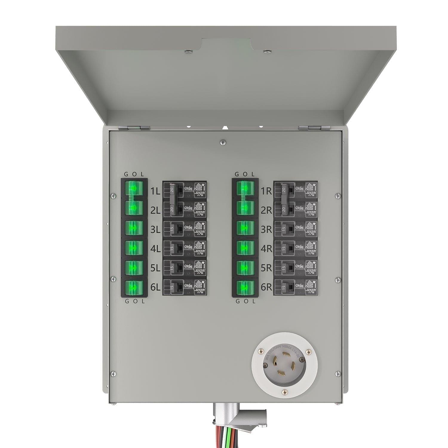Nature's Generator 12 - Circuit 120/240V 30A Manual Transfer Switch - Generator Vault - 12 - Circuit 30A Transfer Switch - 