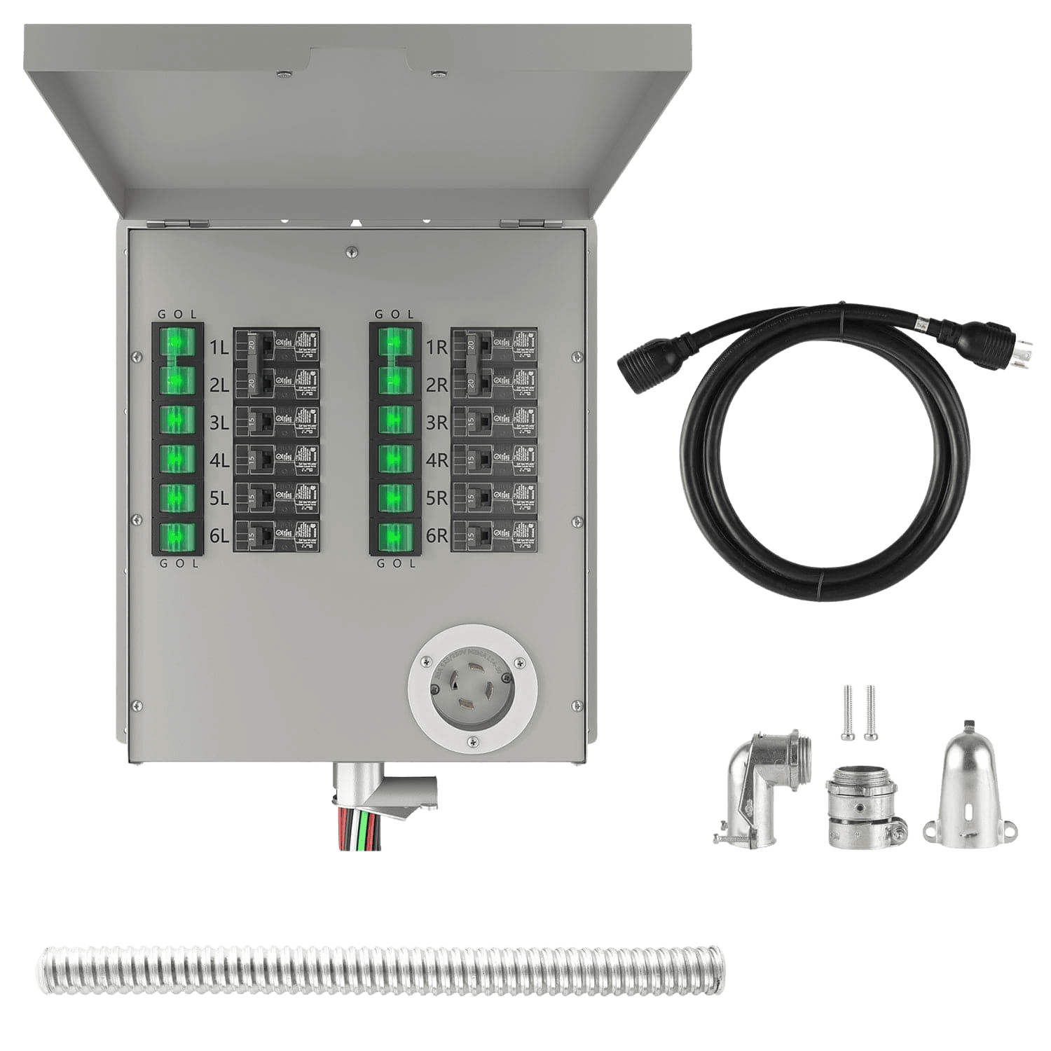 Nature's Generator 12 - Circuit 120/240V 30A Manual Transfer Switch - Generator Vault - 12 - Circuit 30A Transfer Switch - 