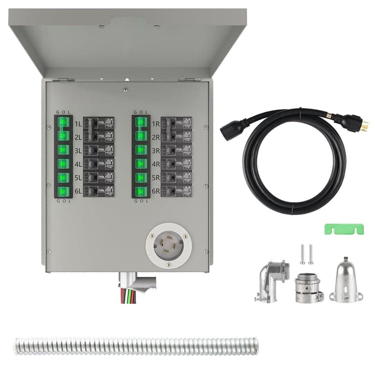 Nature's Generator Lithium 6000 Portable Power Station with Transfer Switch - Generator Vault - Lithium 6000 + 30A Automatic Transfer Switch - 