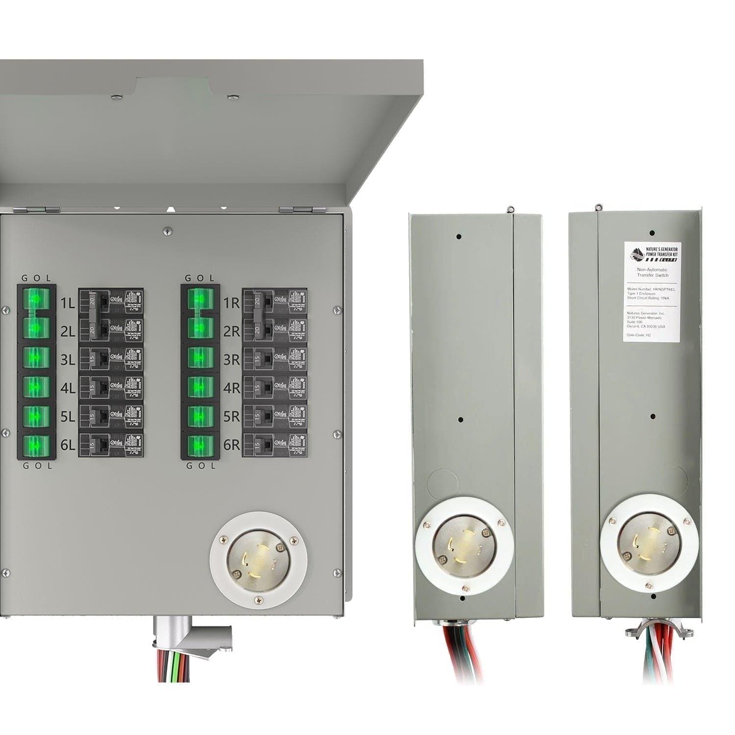 Nature's Generator 12 - Circuit 120/240V 30A Manual Transfer Switch - Generator Vault - 12 - Circuit 30A Transfer Switch - 