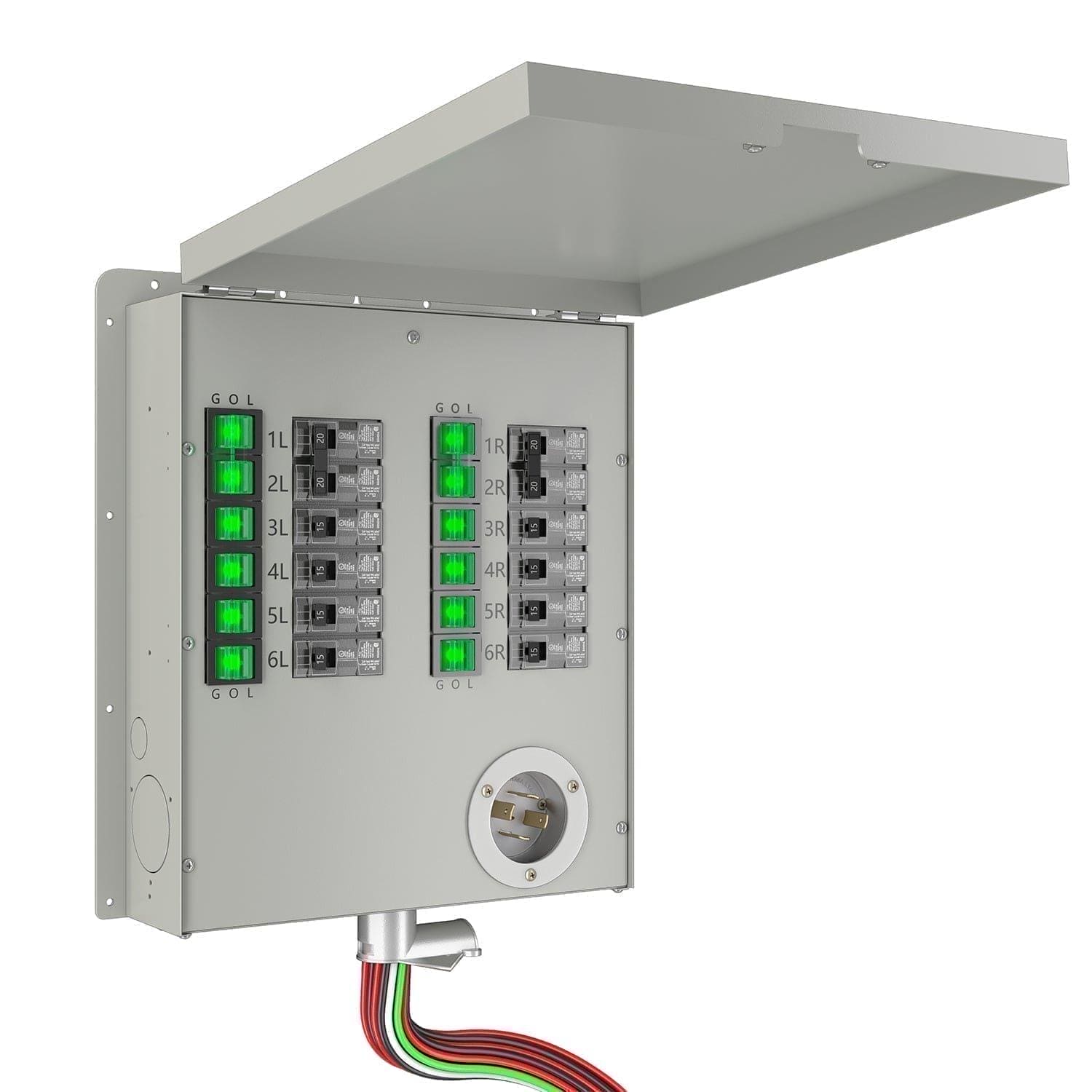 Nature's Generator 12 - Circuit 120/240V 30A Manual Transfer Switch - Generator Vault - 12 - Circuit 30A Transfer Switch - 