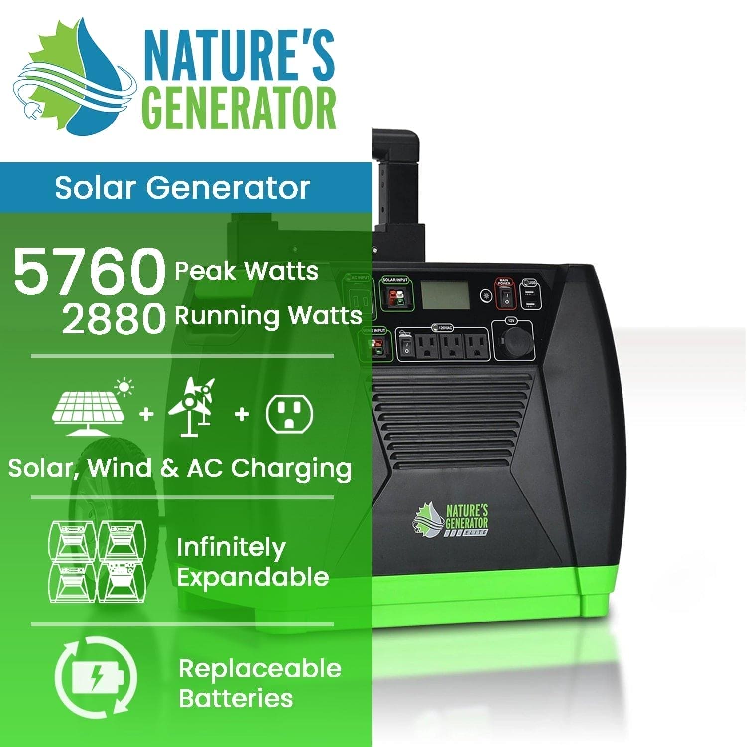 Nature's Generator Elite Portable Power Station - Generator Vault - Elite Generator - 