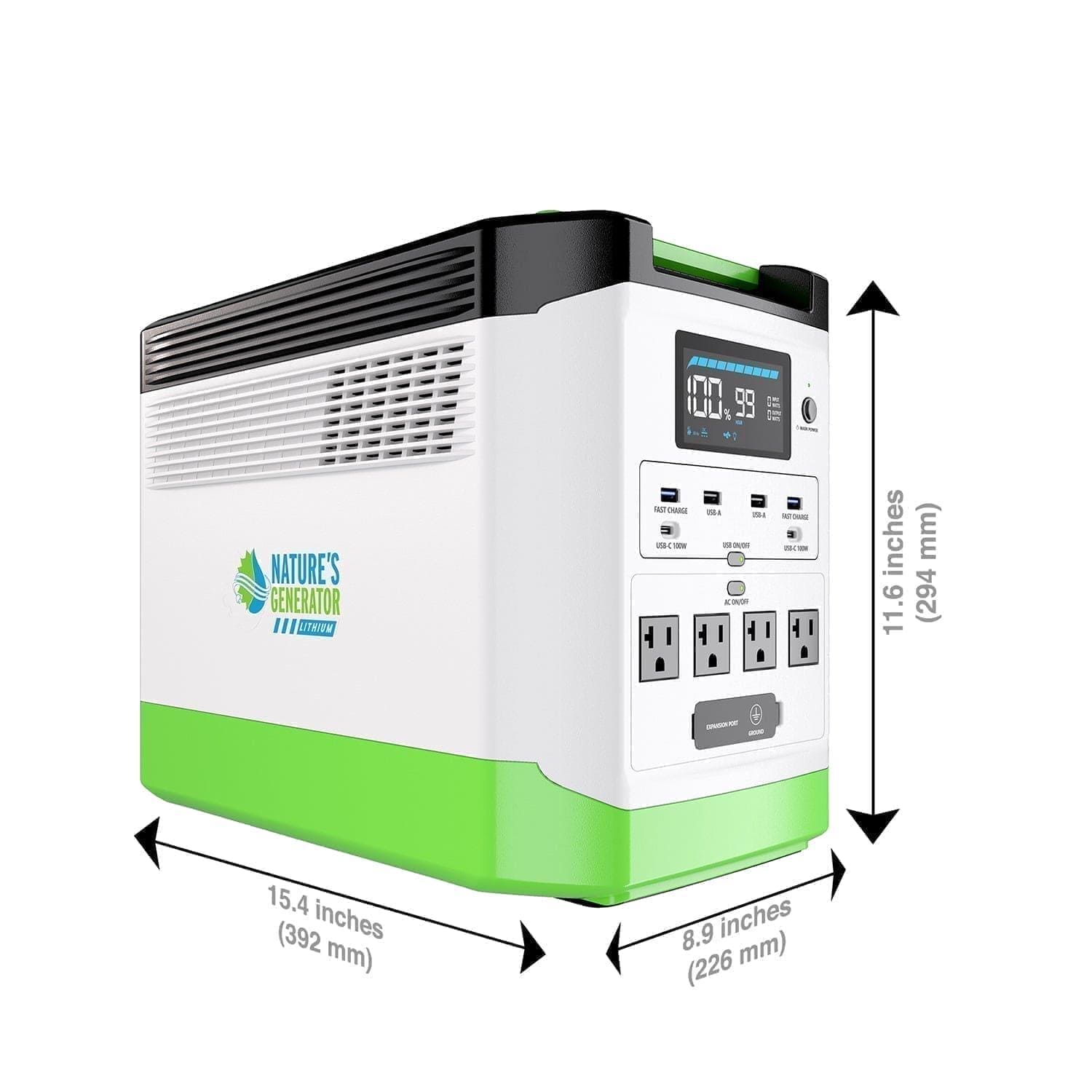 Nature's Generator Lithium 1800 Portable Power Station - Generator Vault - Lithium 1800 - 