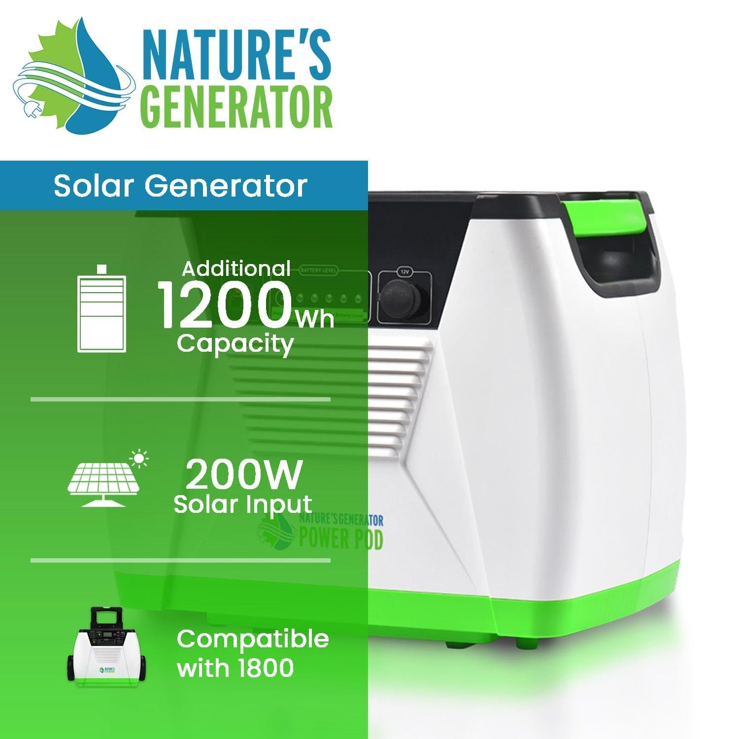 Nature's Generator Standard 1800W Power Pod Battery Backup Systems - Generator Vault - Standard 1800 Power Pod - 