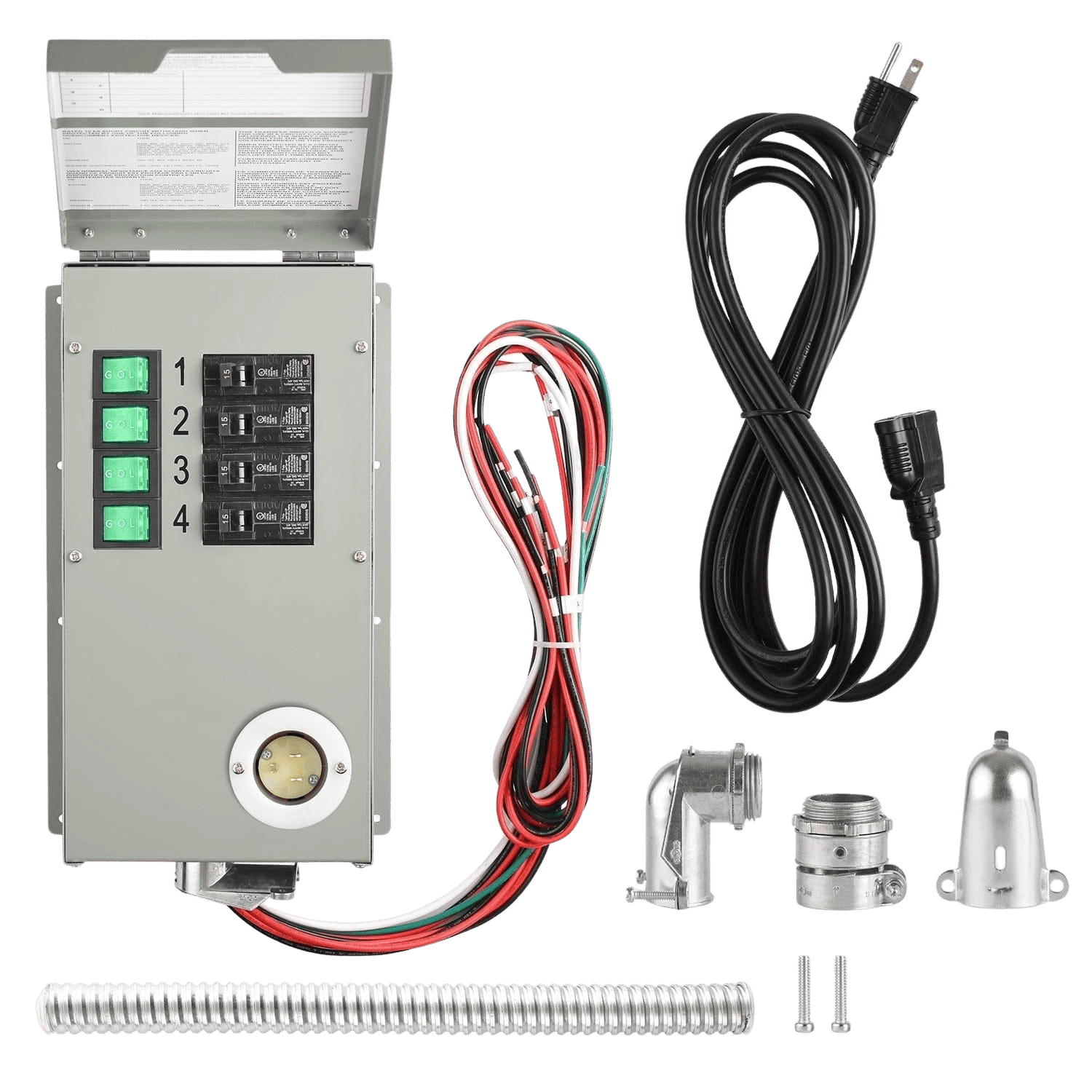 Nature's Generator 4 - Circuit 120V 15A Manual Transfer Switch - Generator Vault - 