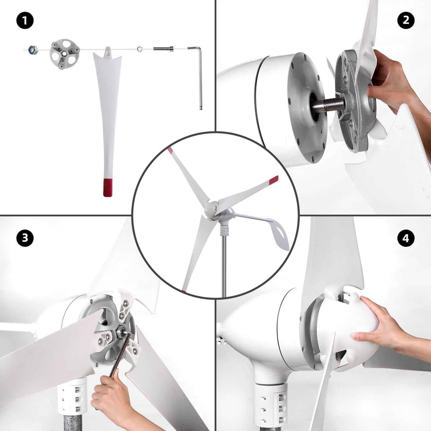 Nature's Generator Powerhouse V2 Solar Generator Kit with Wind Turbine - Generator Vault - Powerhouse + 2x 410W Rigid Panel + 350W Wind Turbine - 
