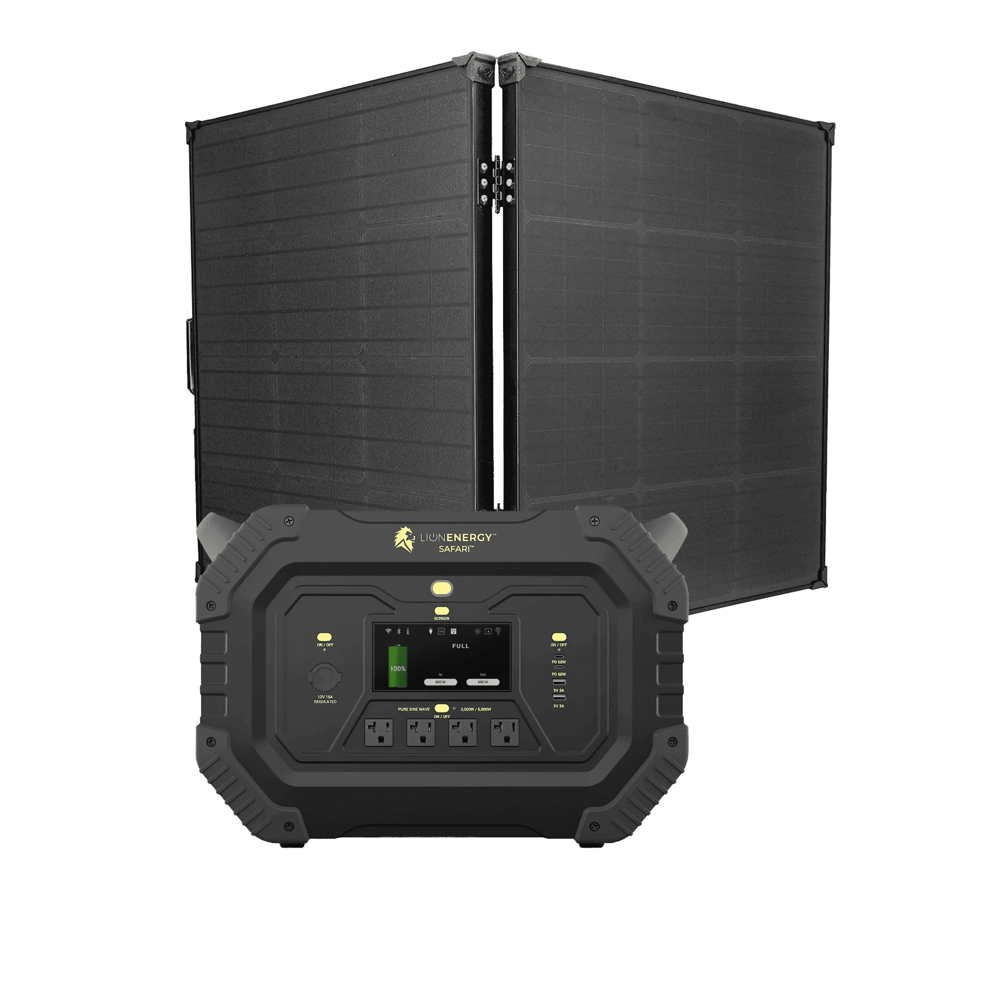 Lion Energy Safari 3000W Portable Power Station Custom Bundle Solar Generator Kit - Generator Vault-0 Solar panels-0 EMP Bags-0 LED light strings