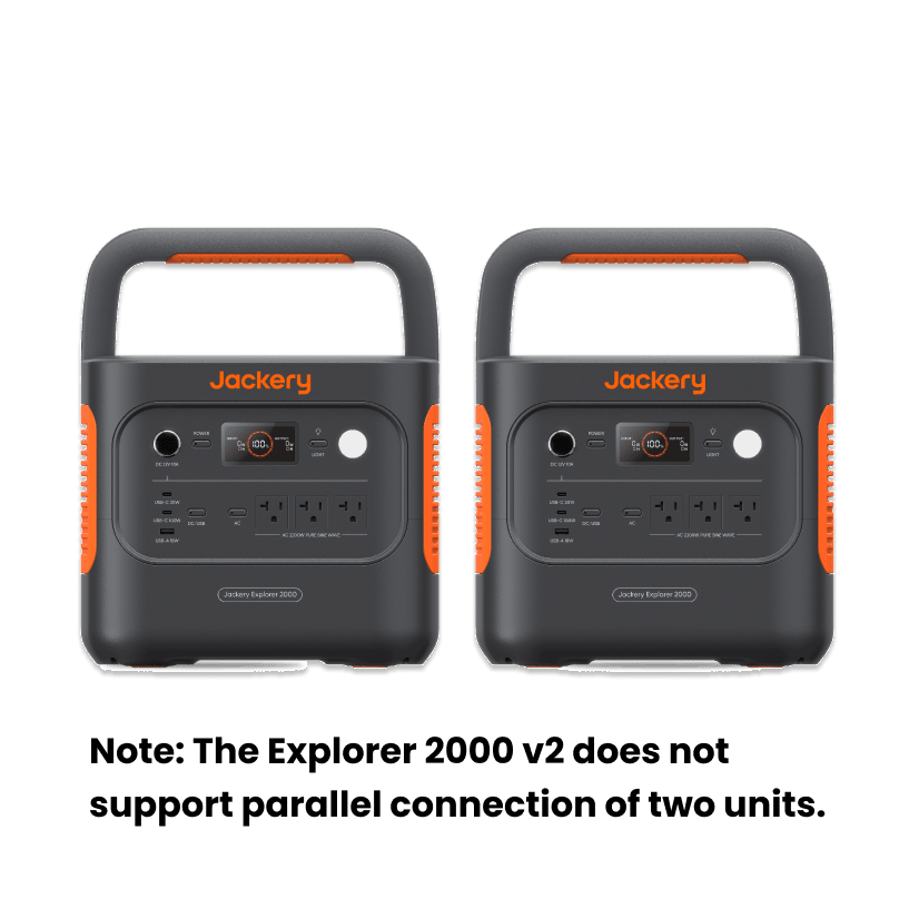 Jackery Explorer 2000 v2 Portable Power Station - Generator Vault - Explorer 2000 v2 Kit (4kWh) - 