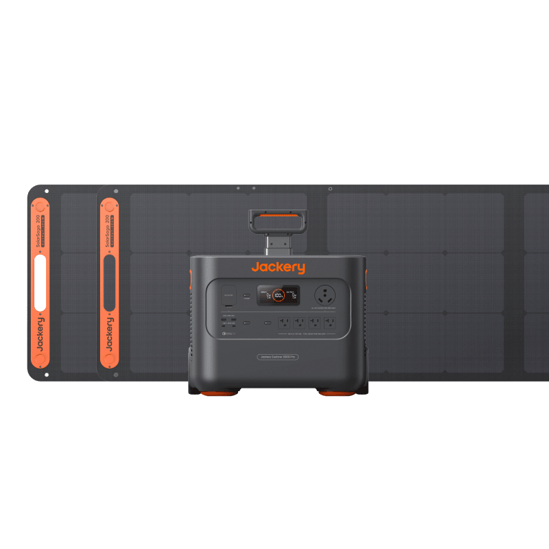 Jackery Solar Generator 3000 Pro Solar Generator Kit - Generator Vault - Explorer 3000 Pro + SolarSaga 500 X - 