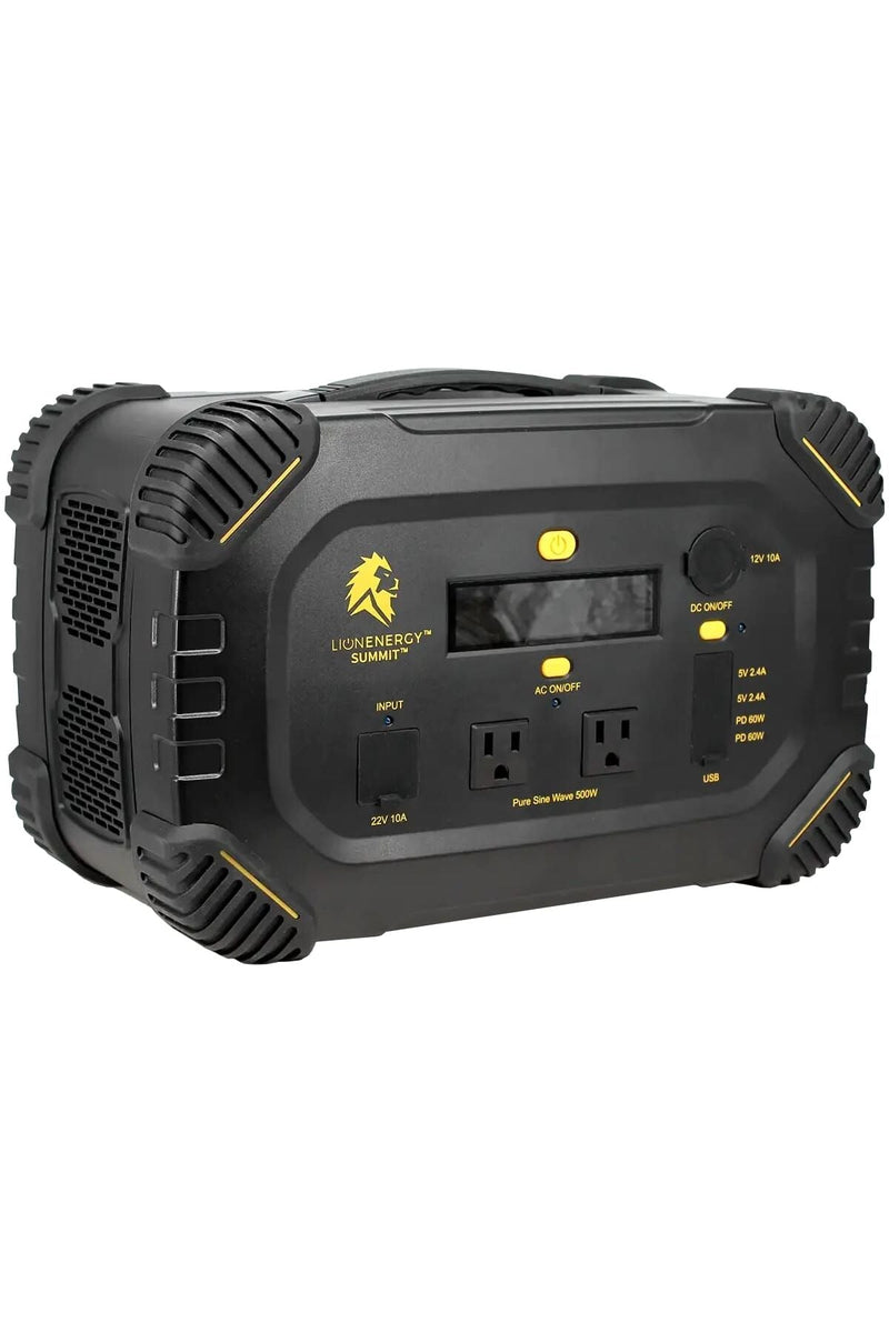 Lion Energy Summit 665Wh 530W Bluetooth Portable Solar Generator Kit