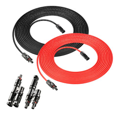Rich Solar 10 Gauge 50 Feet Solar Extension Cable and Parallel Connectors RS-50102-T2
