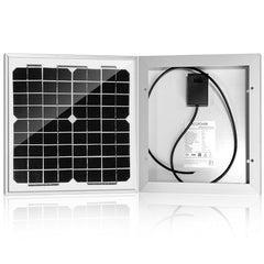 ACOPOWER 10W 12V Solar Charger Kit with 5A Charge Controller & Alligator Clips
