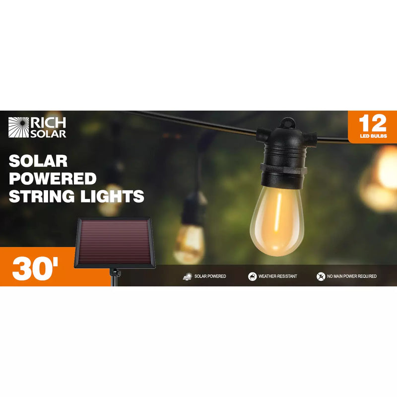 Rich Solar Solar Powered String Lights 12 Led Bulbs RS-SL30