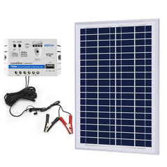 ACOPOWER 25W Off-grid Solar Kits & 5A charge controller with SAE connector HY-CKP-25W
