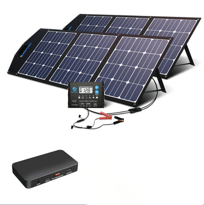 ACOPOWER 240W Foldable Solar Panel with ProteusX 20A Charge Controller HY-LTK-2x120W