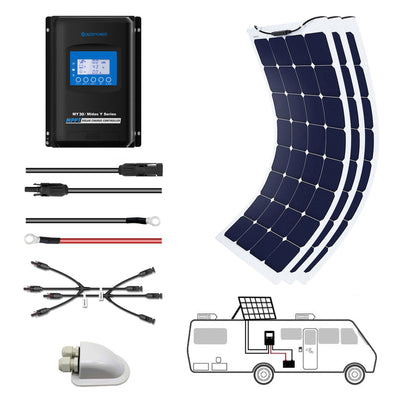 ACOPOWER 330W Flexible Solar RV Kit with 30A MPPT Charge Controller HY-FLK-330W30A