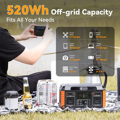 FlashFish P60 560 Watts 520Wh Portable Solar Generator