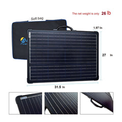 ACOPOWER Plk 200W Portable Solar Panel Kit, Lightweight Briefcase with 20A Charge Controller HY-PLK-200W20A