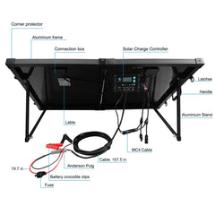 ACOPOWER Ptk 200W Portable Solar Panel Kit Briefcase HY-PTK-2x100