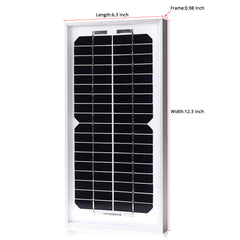 ACOPOWER 5W Mono Solar Panel for 12V Battery Charging HY005-12M