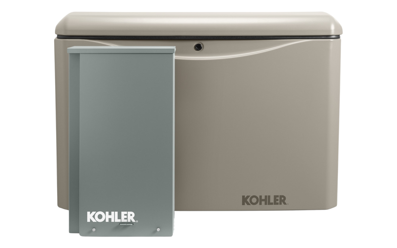 Kohler 20kW Standby Generator Air Cooled with 200 Amp Automatic Transfer Switch and OnCue Plus Switch New 20RCAL-200SELS