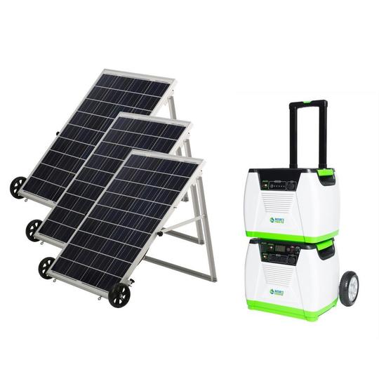 Nature's Generator 1800W Solar & Wind Powered Portable Generator Platinum System GXNGPT
