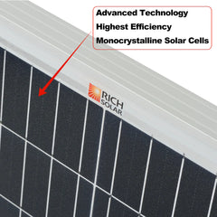 Rich Solar Mega 200 Watt 24 Volt Solar Panel RS-M200D