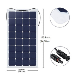 ACOPOWER 110W 12V Flexible Thin lightweight ETFE Solar Panel with Connector
