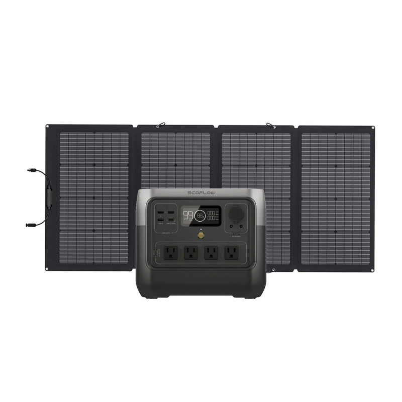 EcoFlow RIVER 2 Pro with 220W Bifacial Portable Solar Panel RIVER2PRO-220-1-US